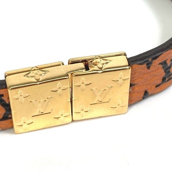Authentic LOUIS VUITTON Monogram Bracelet LV Crafty Reversible - Picture 11 of 14